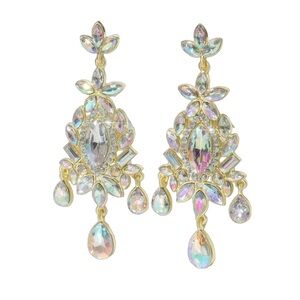 802. Aura Borealis Iridescent Crystal Drop Earrings